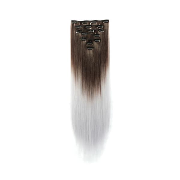 INF Lange, lige clip-in hårextensions Model 6