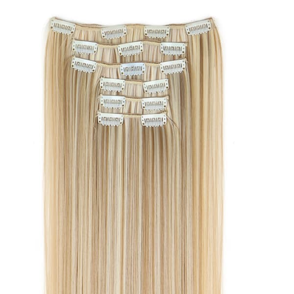 INF Hårförlängningar Clip in Hårförlängningar 6 st Beige