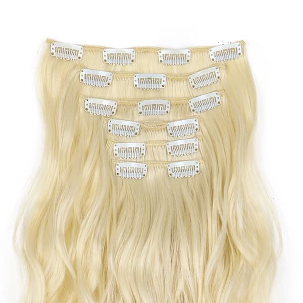INF Gylden Blond Clip in Hair Extensions 6 stk Sett 16 Clips