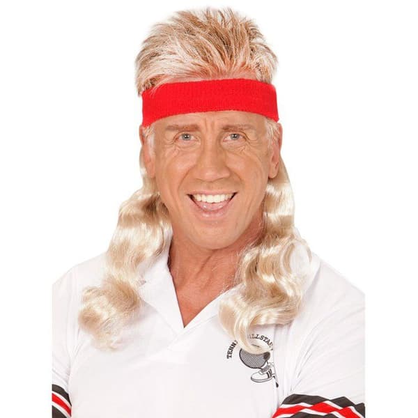 Vuxen blond mullet pannband