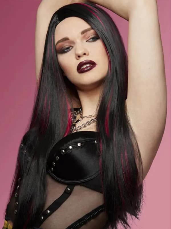 Manic Panic Red & Black Vampire Wig Peruk