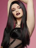 Miniatyrbild 2 av 2: Manic Panic Red & Black Vampire Wig Peruk