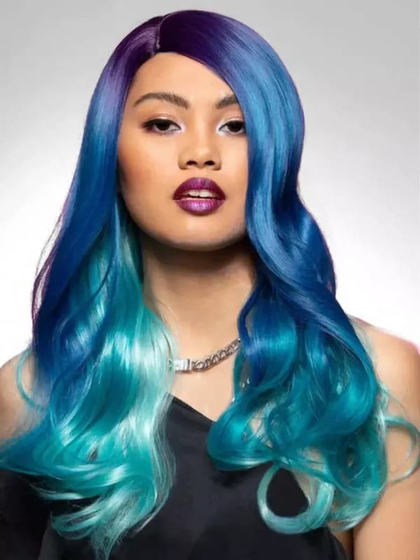 Manic Panic Two Tone Mermaid Wig Parukk