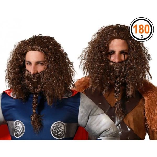 Perruk och Viking Skägg Man