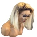 Miniatyrbild 1 av 2: 613 Ombre Blonde Bob Peruk, Rak Textur, Medelstor Kappa,8 tum, 1B 613