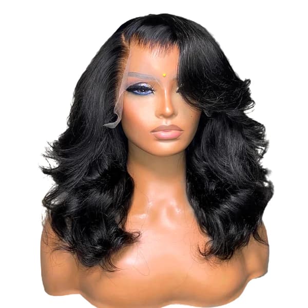 Body Wave -ihmishiusnauha, 13x6 HD pitsi, monipuoliset muotoiluvaihtoehdot,200 Tiheys, 14 tuumaa, 13x6 HD pitsitukka