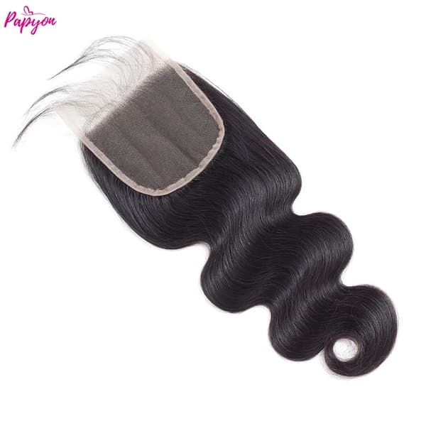 Body Wave Lace Closure, Remy-hiukset, käsin solmittu, 150% tiheys,4x4 Sulkeminen Vain, 20tuumaa
