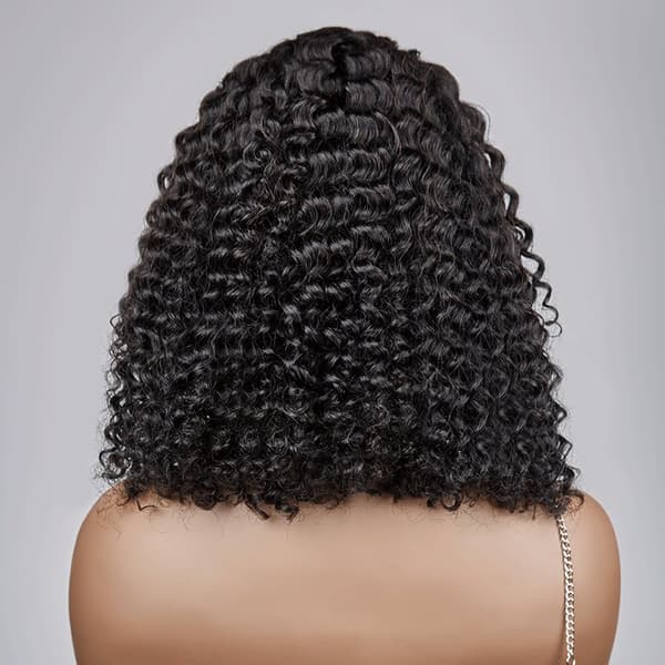 Flätat Mänskligt Hår Peruk, Kinky Lockigt Stil, Naturlig Look,250 Densitet, 16 tum