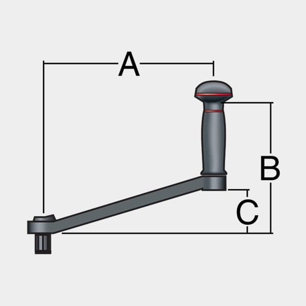 Vinschhandtag Harken Lock-In 8", aluminium, 203 mm