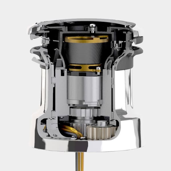 Elektrisk skotvinsch Seldén E40i Stainless, 42 V, 1200 W, självskotande, passar Ø8 - 14 mm tamp