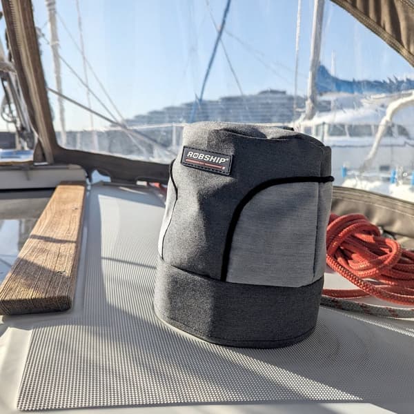 Vinschskydd Robship Winch Cover Greyline Small, UV-skyddad akryl, Ø11.5/14.5 cm x 17 cm, grå