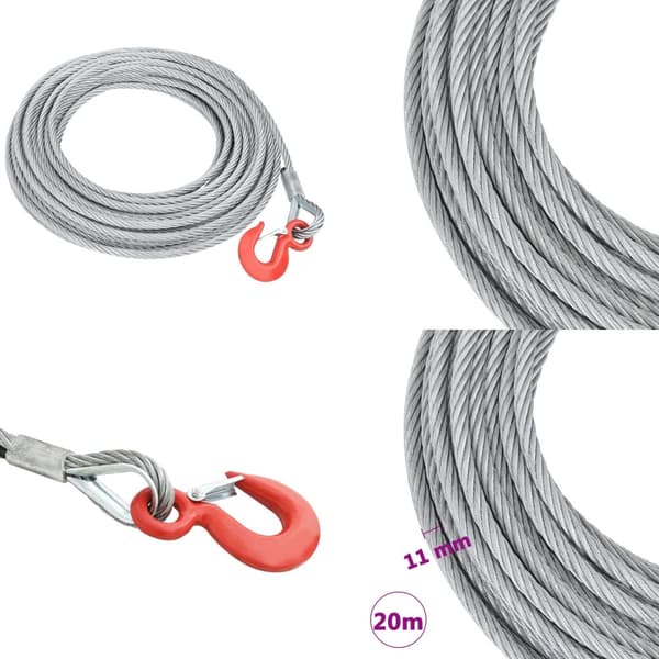 Stålkabel 20 m 1600 kg - Stålkabel - Stålkabler - Home & Living