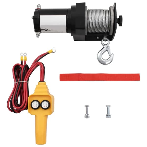210229 12V Electric Winch 907 KG Tråd fjernbetjening -  - Home & Living