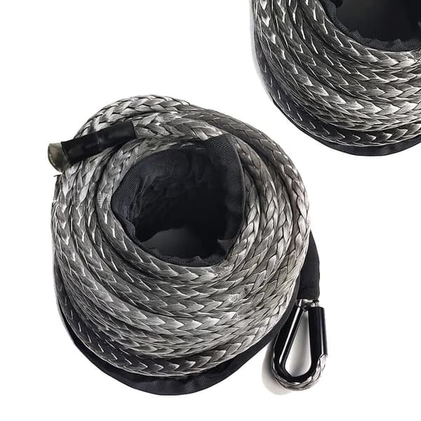 30M Syntetisk Vinschkabel, Hög Brottlast 23809LB, Hållbart Material,Grå, 23809PUND, 30M Kabel