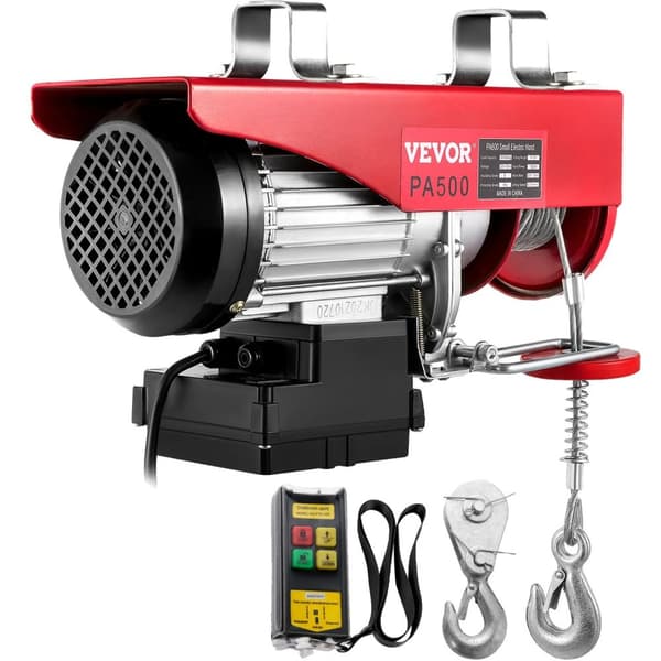 VEVOR Elektrisk Talje, 220 lbs Kapacitet, Trådløs Fjernbetjening,200 kg 500KG