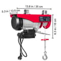 Miniatyrbild 2 av 4: Elektrisk lyftvinsch 250 KG - VEVOR - 510 W Kabellyft Vinsch-lyft 10 m/min + trådlös fjärrkontroll