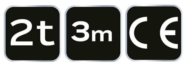 Kædetalje 2 t, 3 m