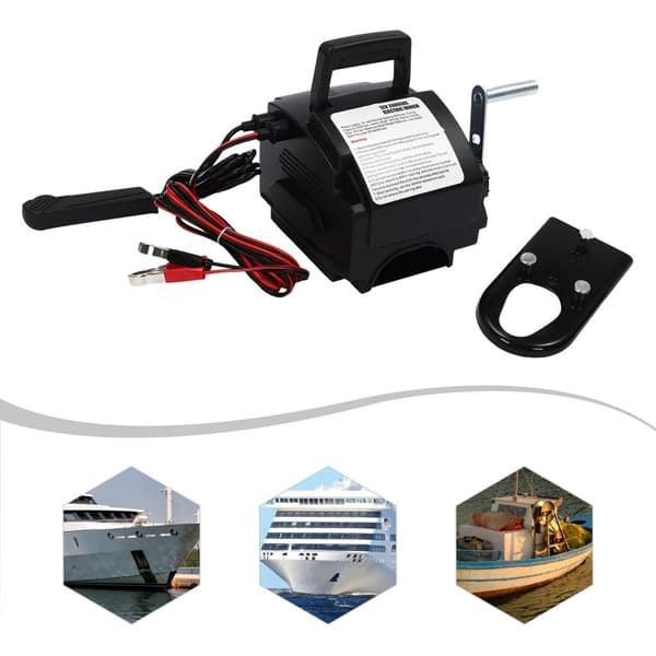 12V Elektrisk Sejlwinch, 2000lbs Vurderet Trækkraft, Dobbelt Kontroltilstande, Korrosionsbestandig