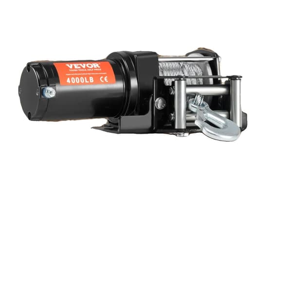 VEVOR Elektrisk Vinsj, 2000 lbs Kapacitet, Kablet Fjernbetjening,4000 lbs