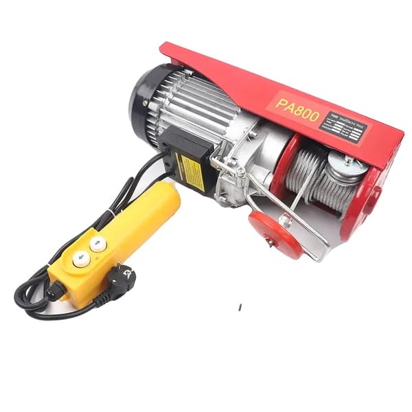 Elektrisk Repvinsch, 1300W Motoreffekt, 400kg/800kg Lyftkapacitet,Röd