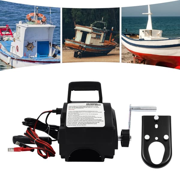 12V Elektrisk Vinsch, 2000 lb Trækkapacitet, Fjernbetjening, Holdbart Design