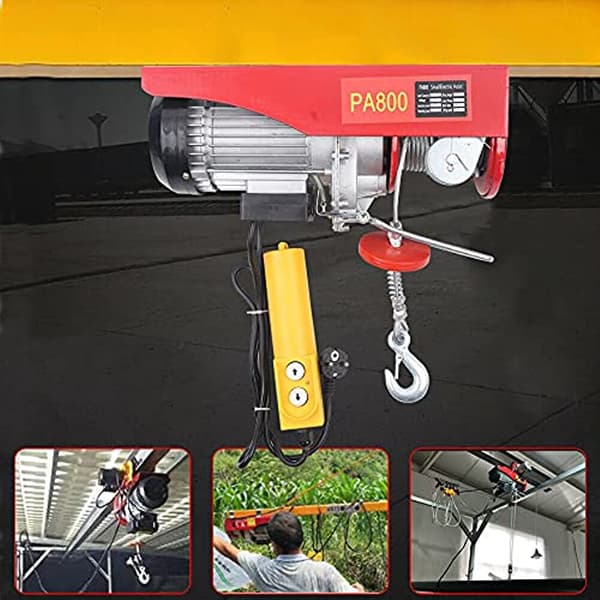 Elektrisk repställningsvinsch, 400/800 kg kapacitet, 1450W effekt, 12 m lyfthöjd