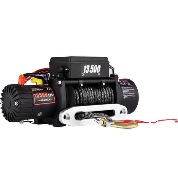 Elektrisk vinsj, 13500 lbs belastningskapacitet, 6,8 hk motor, trådløs fjernbetjening