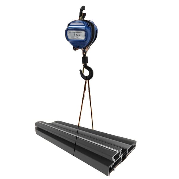Motorlyft, 1000 kg lastkapacitet, manuell kedjeoperation