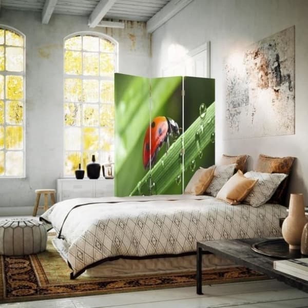Legendarte - Skärm - Skiljevägg med tryck på båda sidor Nyckelpiga cm. 110x150 (3x)