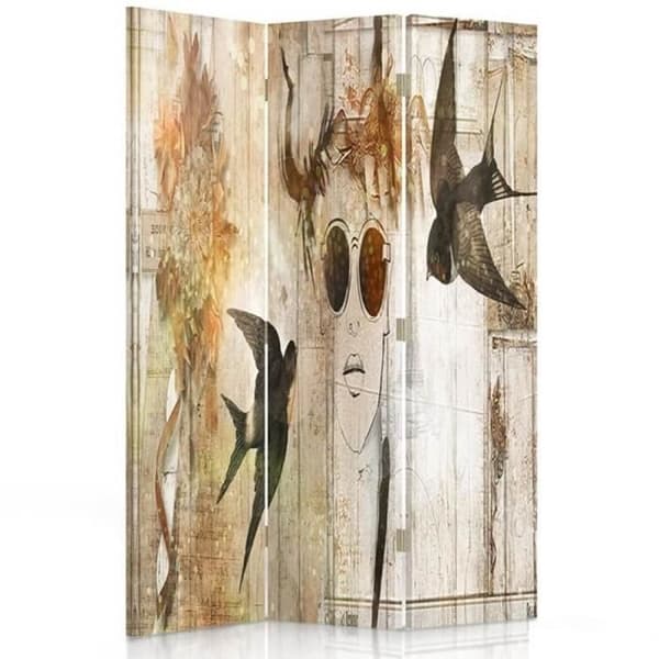 Legendarte - Skärm - Skiljevägg med fram-/baktryck Parisian Boho cm. 110x150 (3x)