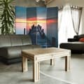 Miniatyrbild 3 av 4: Legendarte - Skärm - Skiljevägg med tryck fram/bak Sunset Pier cm. 145x170 (4x)