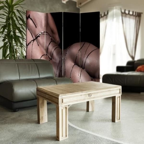 Legendarte - Skärm - Skiljevägg med fram-/baktryck Bare Beauty cm. 145x170 (4x)