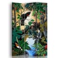 Miniatyrbild 1 av 4: Screen Parrots on the River - Dekorativ invändig skiljevägg - 110x150cm