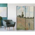 Miniatyrbild 2 av 4: Legendarte - Skärm - Skiljevägg med recto / verso tryck Le Champ Des Coquelicots - Claude Monet cm. 145x170 (4x)
