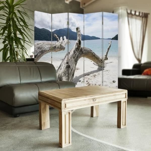Legendarte - Skärm - Skiljevägg med Fram / Baktryck Vit Sand cm. 180x170 (5x)