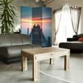 Miniatyrbild 3 av 4: Legendarte - Skärm - Skiljevägg med tryck fram/bak Sunset Pier cm. 110x150 (3x)