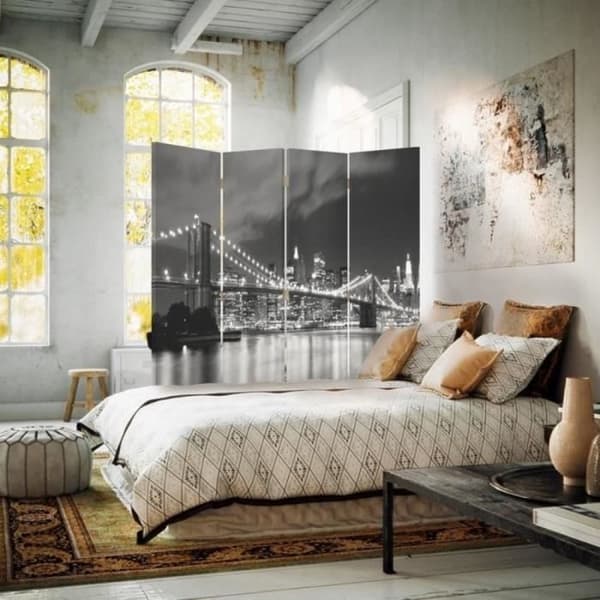 Legendarte - Skärm - Skiljevägg med fram-/baktryck Stadsbild cm. 145x170 (4x)