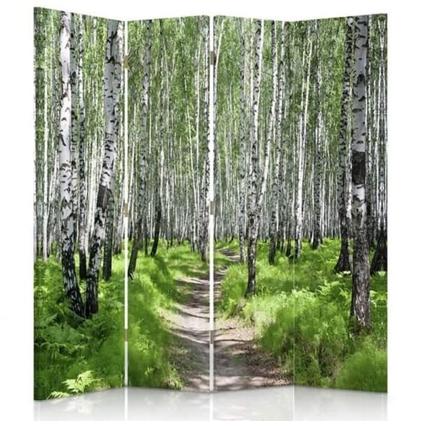 Legendarte - Skärm - Skiljevägg med fram/bak tryck Skogsvandring cm. 145x170 (4x)