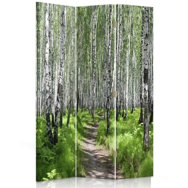 Legendarte - Skärm - Skiljevägg med fram/bak tryck Skogsvandring cm. 110x150 (3x)