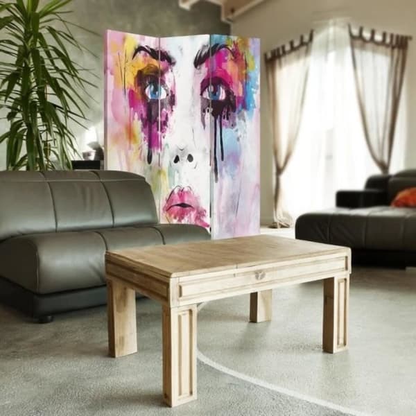 Legendarte - Skärm - Skiljevägg med Fram/Back Print Beautiful Tears Wood cm. 110x150 (3x)