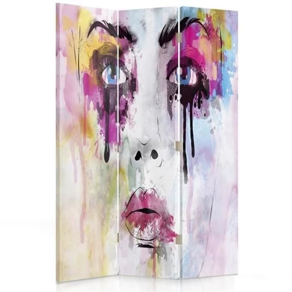 Legendarte - Skärm - Skiljevägg med Fram/Back Print Beautiful Tears Wood cm. 110x150 (3x)