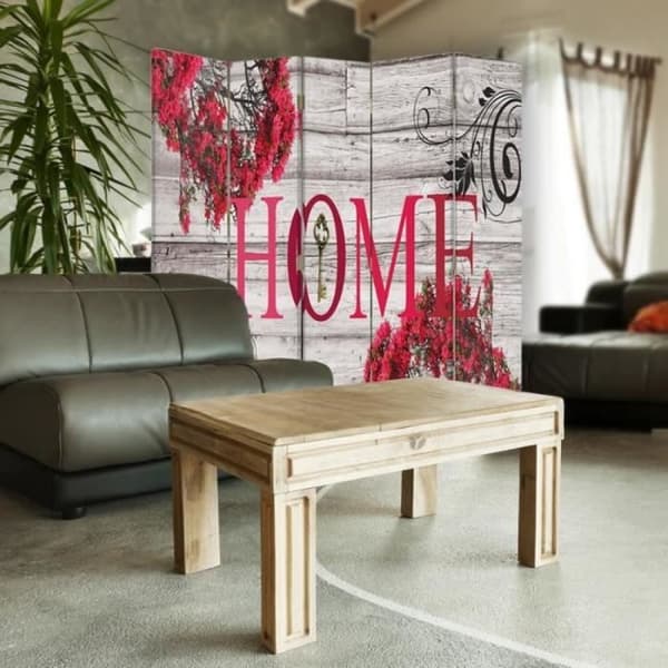 Legendarte - Skärm - Skiljevägg med dubbelsidigt tryck Loving Home cm. 180x170 (5x)