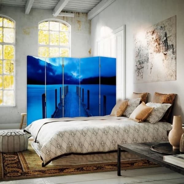 Legendarte - Skärm - Skiljevägg med fram/bak tryck Blue Lagoon cm. 180x170 (5x)