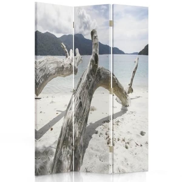 Legendarte - Skärm - Skiljevägg med Fram / Baktryck Vit Sand cm. 110x150 (3x)