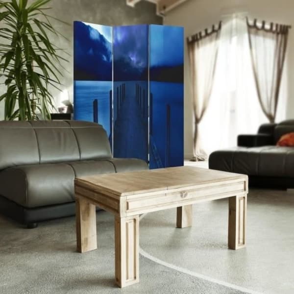 Legendarte - Skärm - Skiljevägg med fram/bak tryck Blue Lagoon cm. 110x150 (3x)