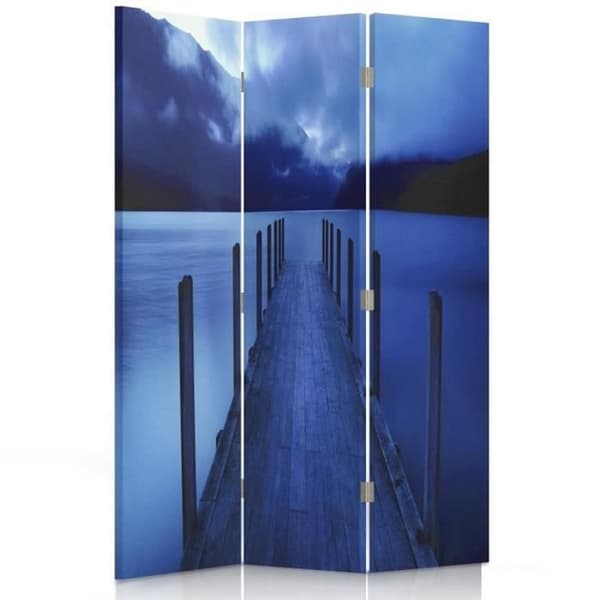 Legendarte - Skärm - Skiljevägg med fram/bak tryck Blue Lagoon cm. 110x150 (3x)