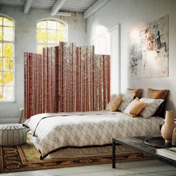 Legendarte - Skärm - Skiljevägg med fram/bak tryck alpskog cm. 180x170 (5x)