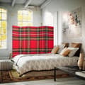 Miniatyrbild 2 av 4: Legendarte - Skärm - Skiljevägg med tryck på båda sidor Tartan cm. 180x170 (5x)