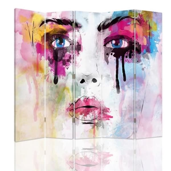 Legendarte - Skärm - Skiljevägg med Fram/Back Print Beautiful Tears Wood cm. 180x170 (5x)