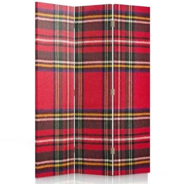 Legendarte - Skärm - Skiljevägg med tryck på båda sidor Tartan cm. 110x150 (3x)